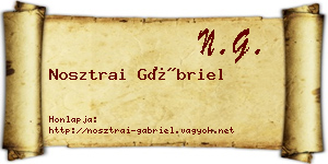 Nosztrai Gábriel névjegykártya